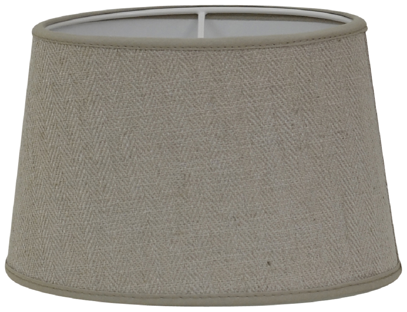 Herringbone oval lampeskærm natur 20/17
